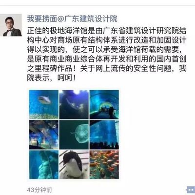 正佳广场 海洋世界承重性很安全(组图)